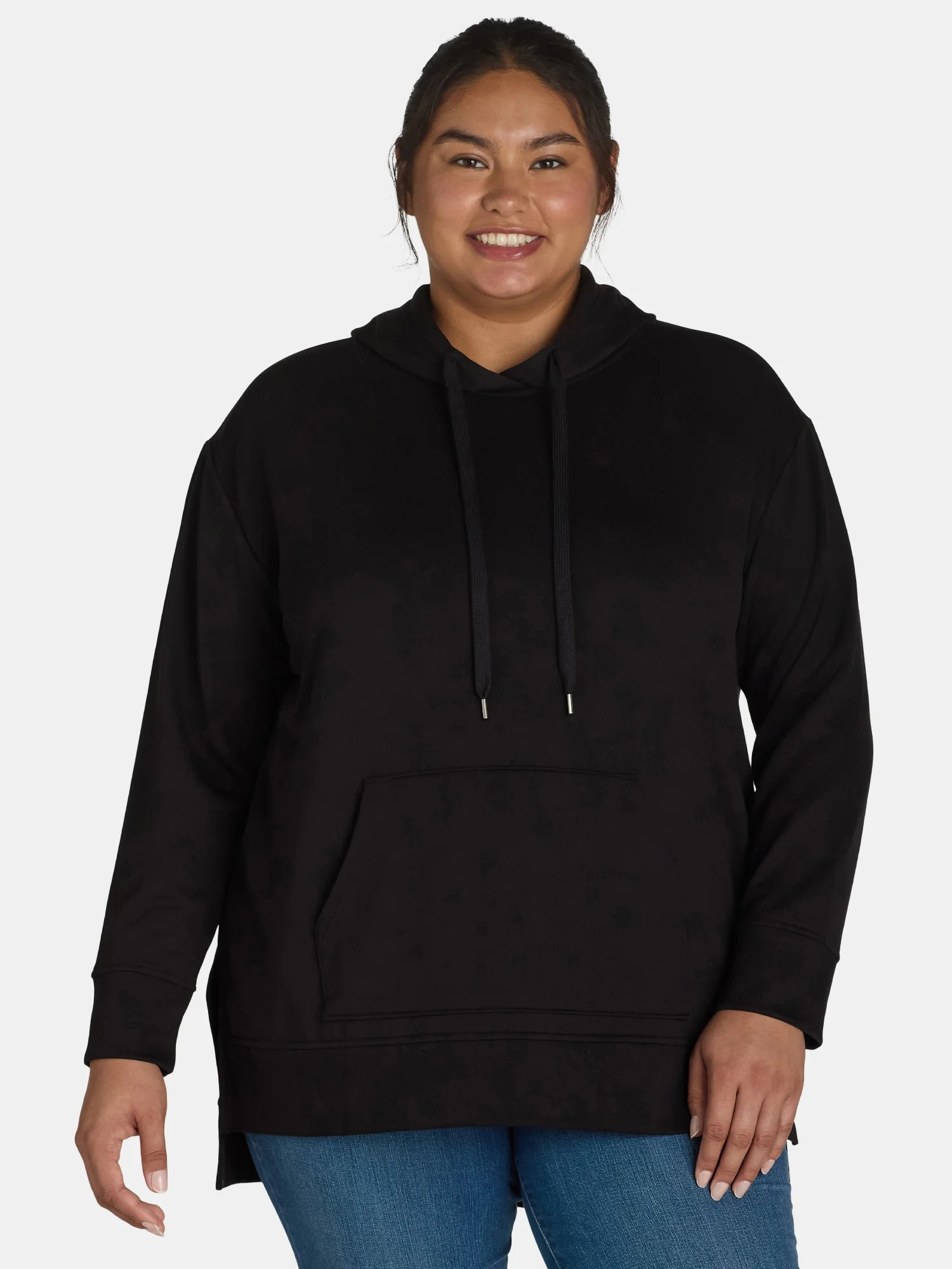 Terra & Sky Women's Plus Size Hooded Fleece Top, Sizes 0X-5X | Walmart (US)