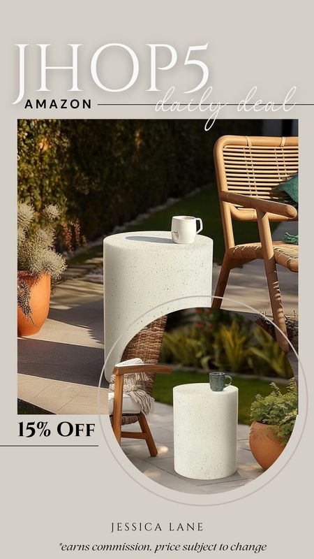 Amazon Daily Deal, save 15% on this outdoor concrete side table. Outdoor furniture, side table, concrete table, patio furniture, Amazon deal, Amazon patio

#LTKHome #LTKSeasonal #LTKSaleAlert
