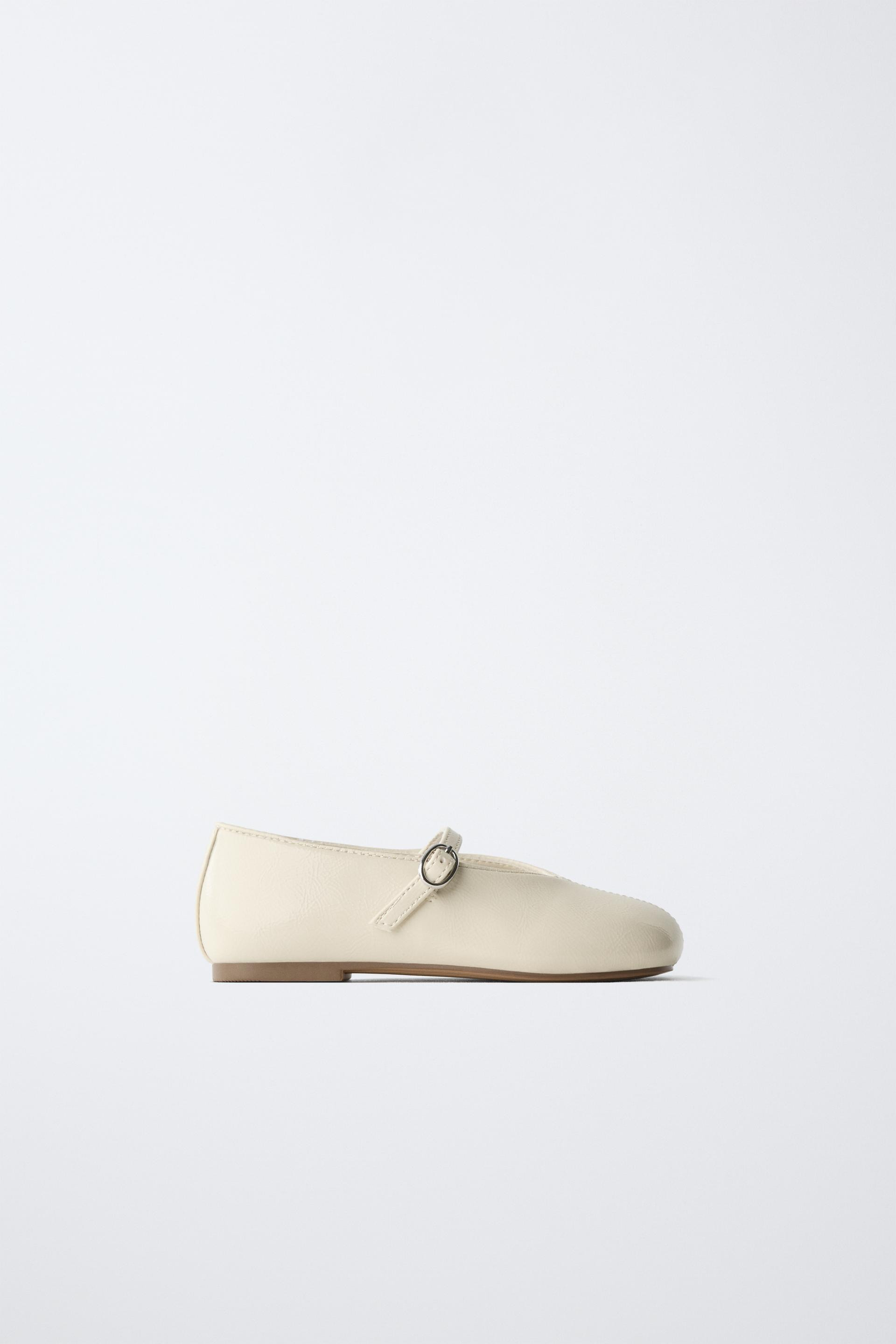 Zara - Basic Ballet Flats - Off White - 8 (5.9 Inches) - Kids | Zara US