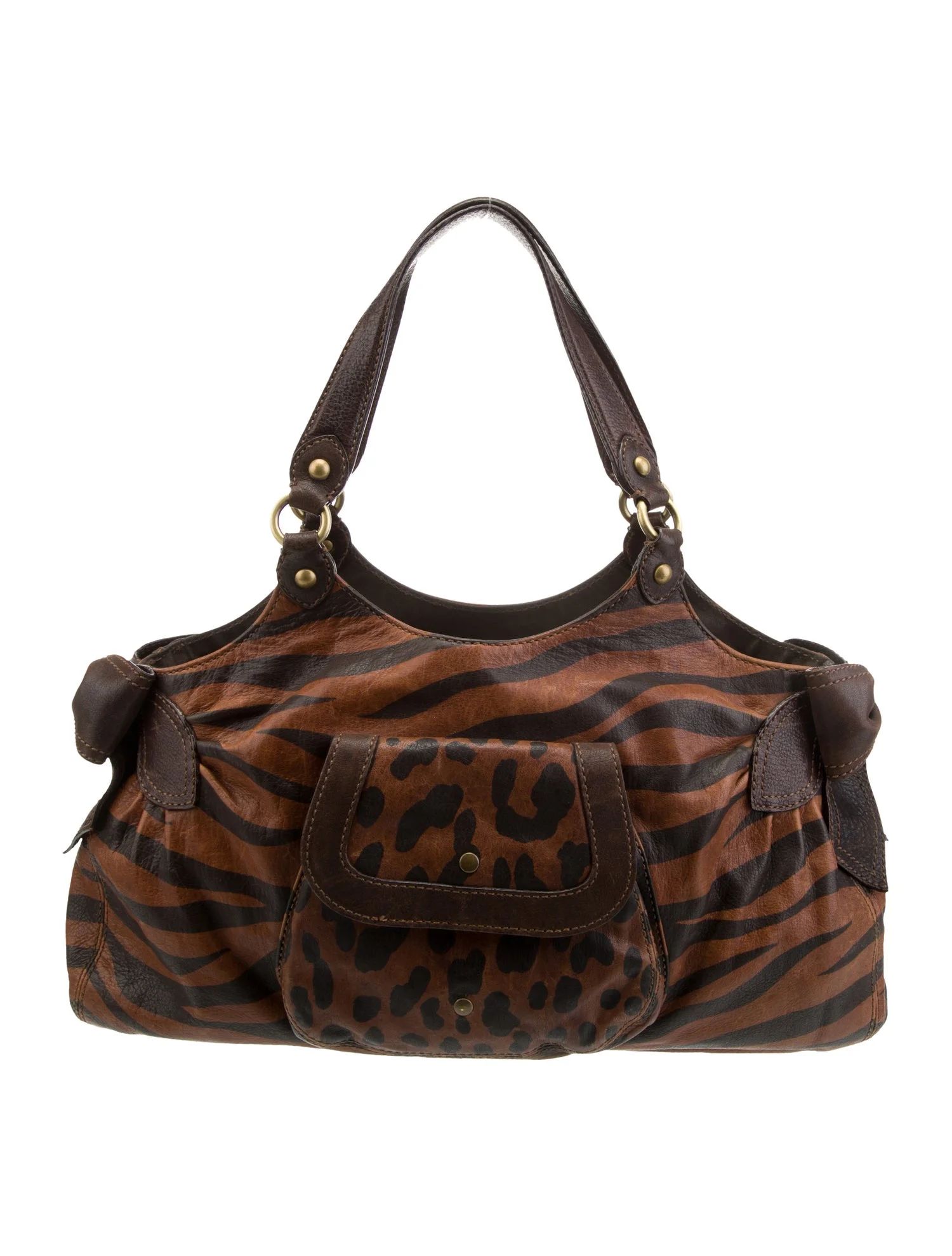Leather Animal Print Tote | The RealReal