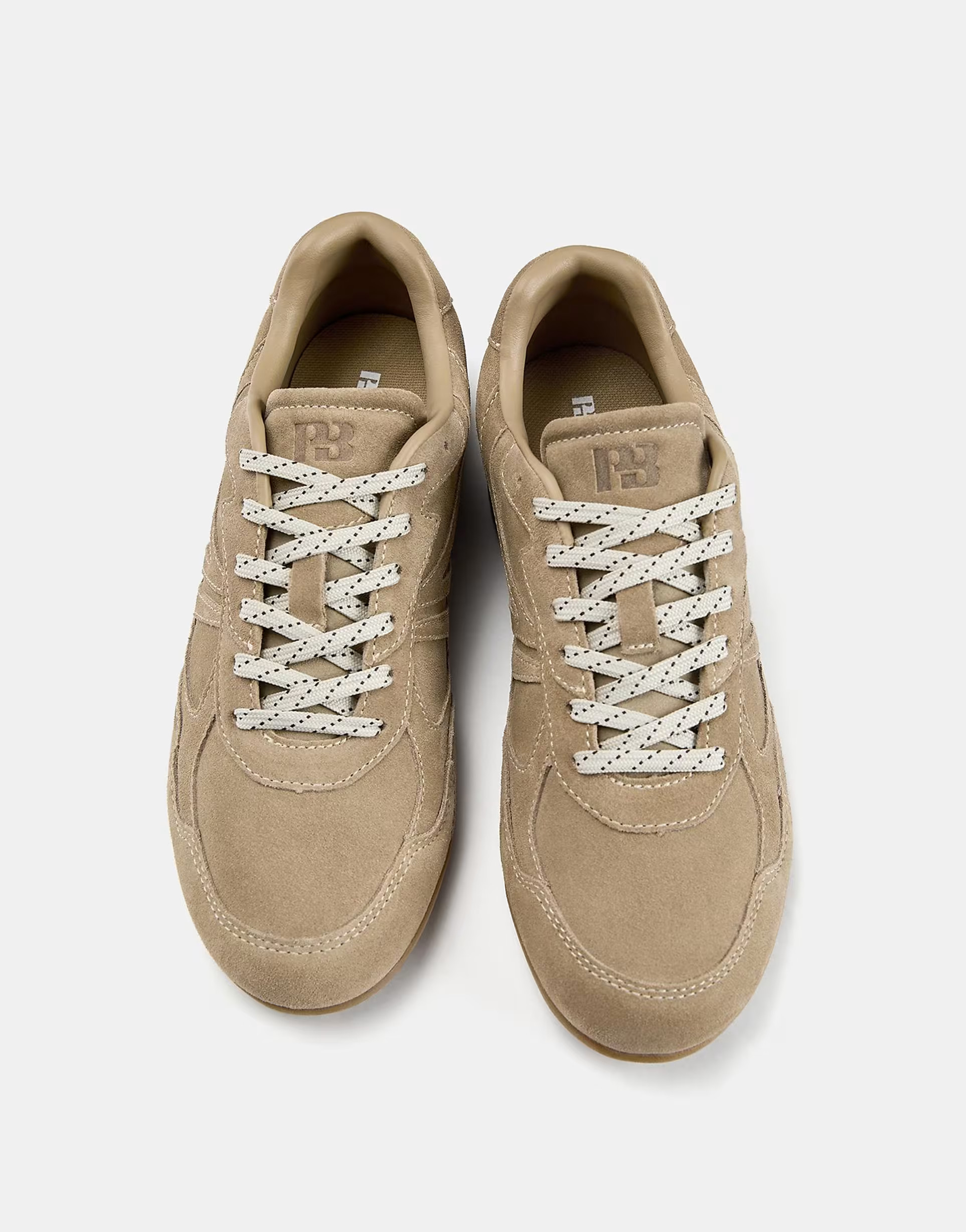 Pull&Bear Split leather sneakers in brown | ASOS (Global)