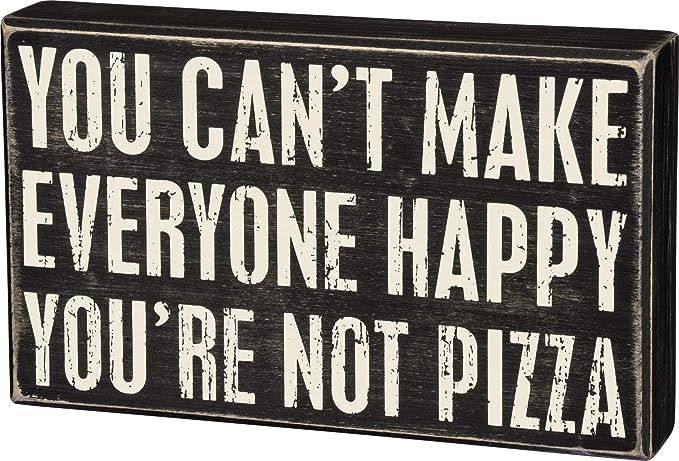 Primitives by Kathy 31099 Classic Black and White Box Sign, 10 x 6-Inches, Not Pizza | Amazon (US)