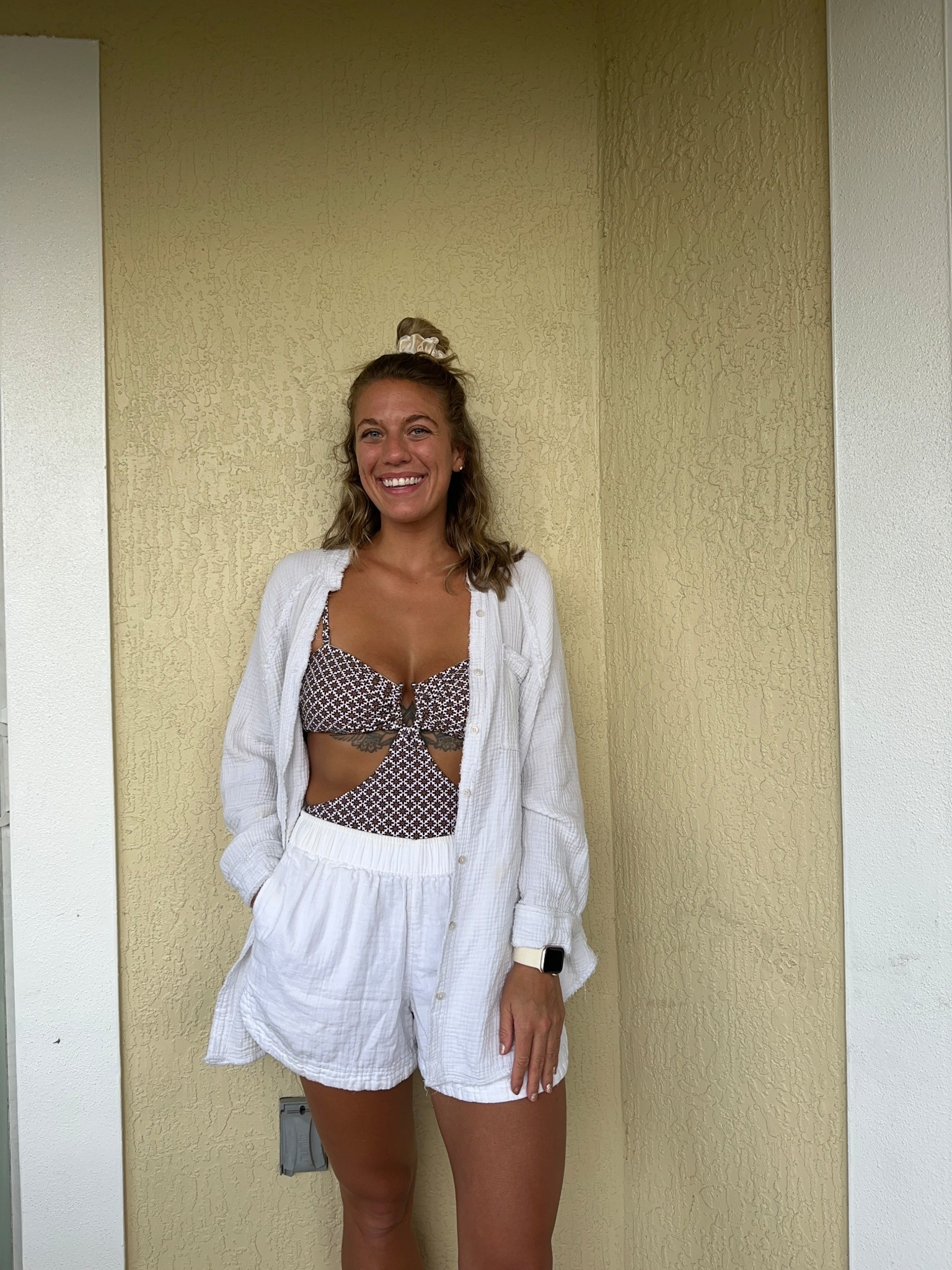 Shorts & cover up are on sale right now! Pool day outfit | white linen | summer linen 

#LTKSaleAlert