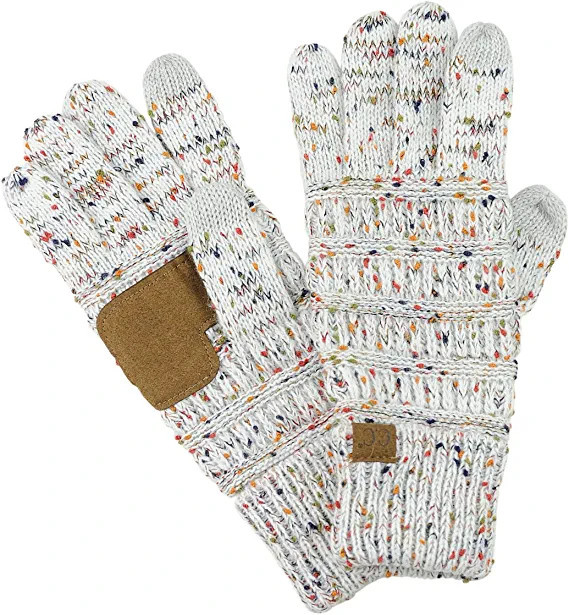 C.C Unisex Cable Knit Winter Warm Anti-Slip Touchscreen Texting Gloves | Amazon (US)