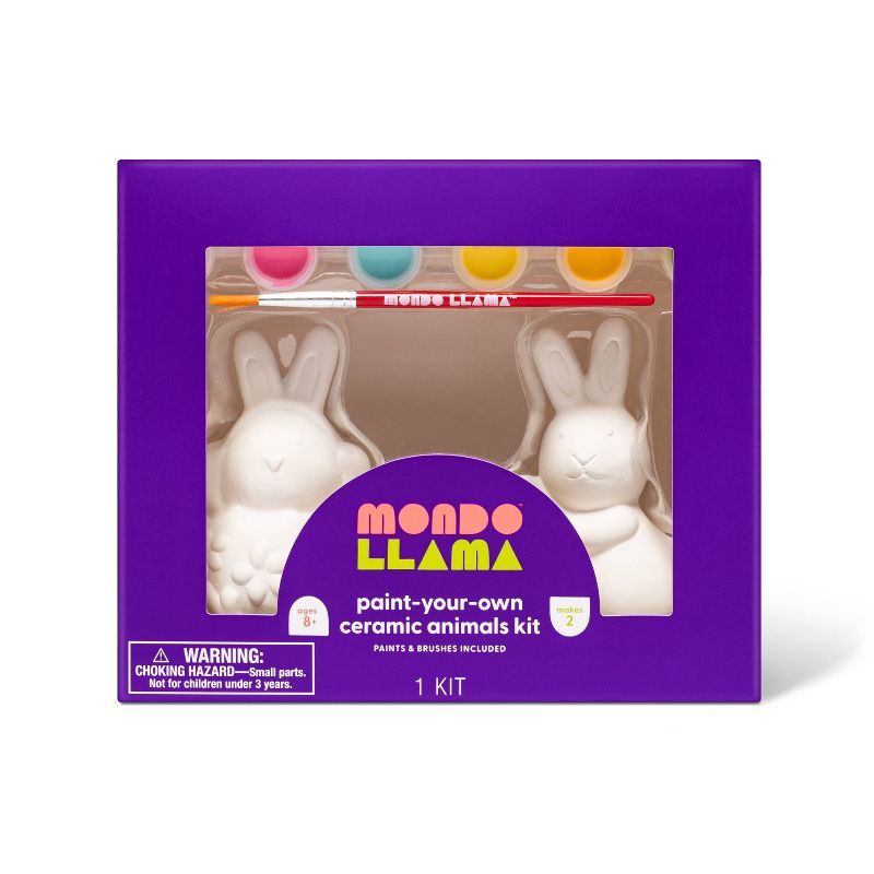 2pk Paint Your Own Easter Mini Spring Ceramic Animals Kit - Mondo Llama™ | Target