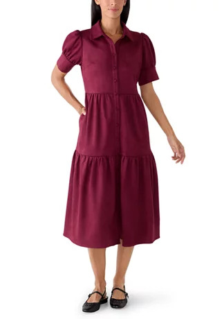 Women's Elbow Sleeve Tiered Dress | Belk