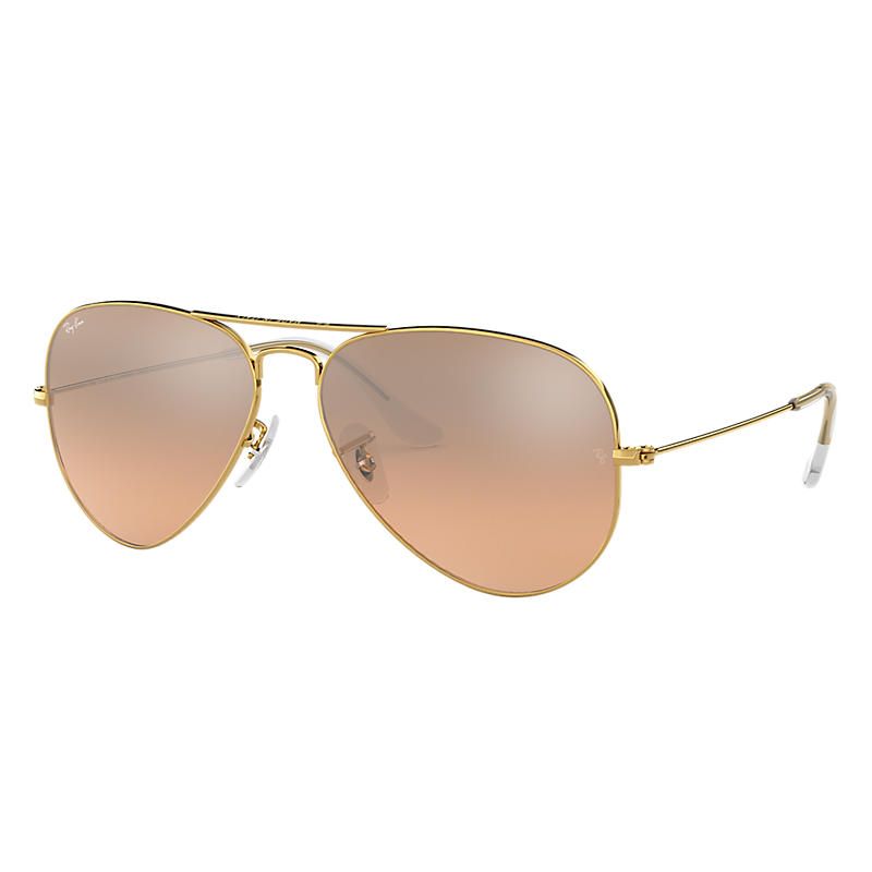 Ray-Ban Men's Aviator Gold Sunglasses, Gray Lenses - Rb3025 | Ray-Ban (US)