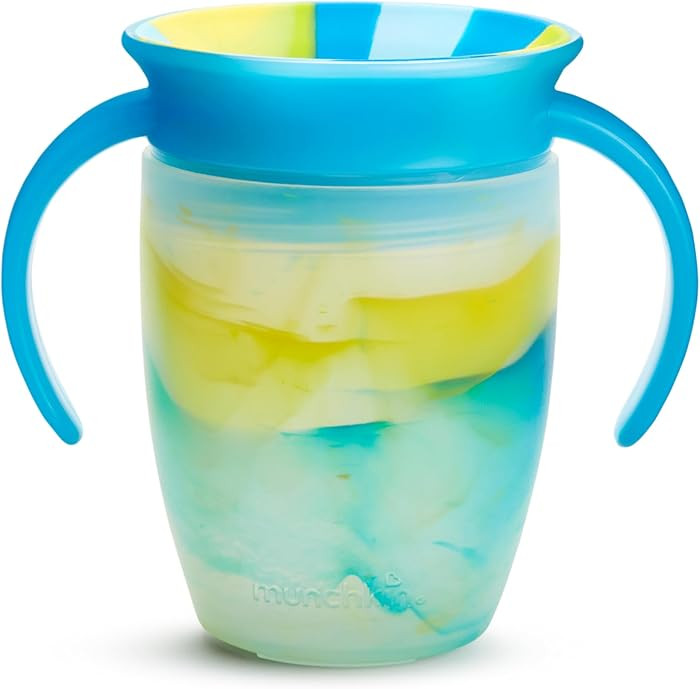 Munchkin® Miracle® 360 Trainer Sippy Cup with Handles, Spill Proof, 7 Ounce, Tropical Swirl, Bl... | Amazon (US)