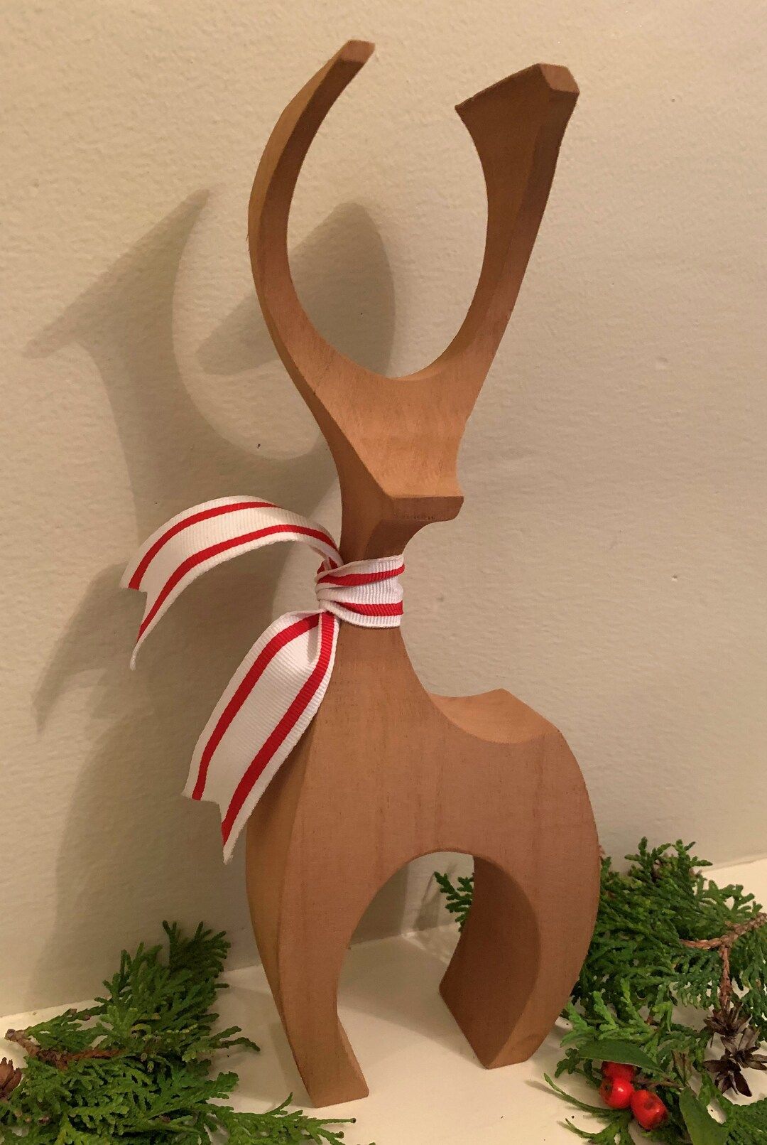 Danish Modern Christmas Wood Reindeer - Etsy | Etsy (US)