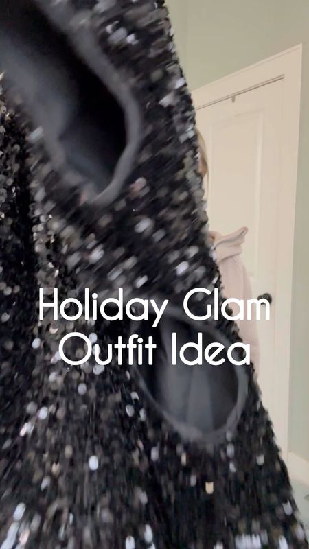 Holiday glam Outfit idea. I sized up to a medium in this sequin dress.



#LTKHoliday #LTKparties #LTKVideo