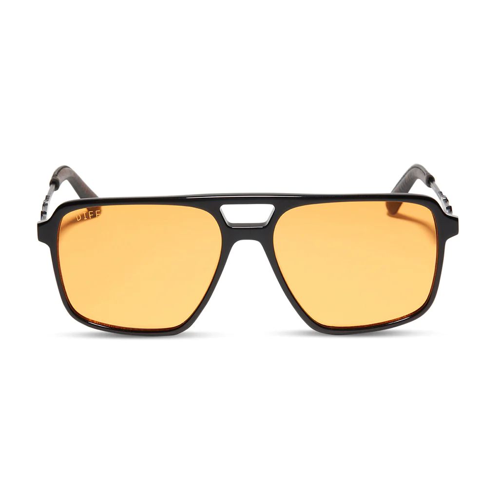 COLOR: black   orange sunglasses | DIFF Eyewear