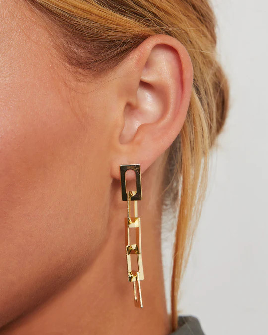 Hugo Chain Link Drop Earrings | VICI