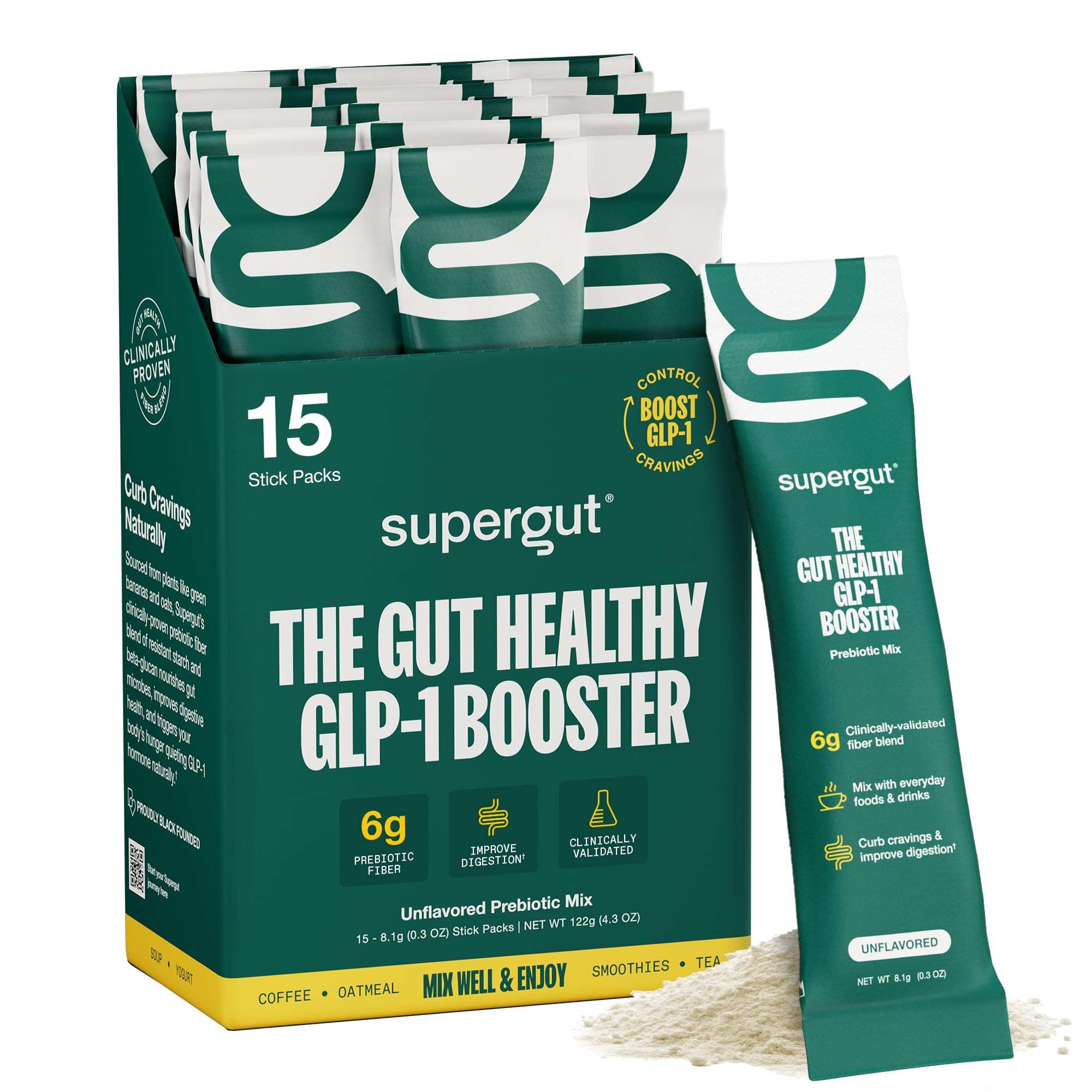Supergut Gut Healthy GLP-1 Booster - High Fiber GLP-1 Supplement Powder for Women & Men - Sugar-F... | Amazon (US)