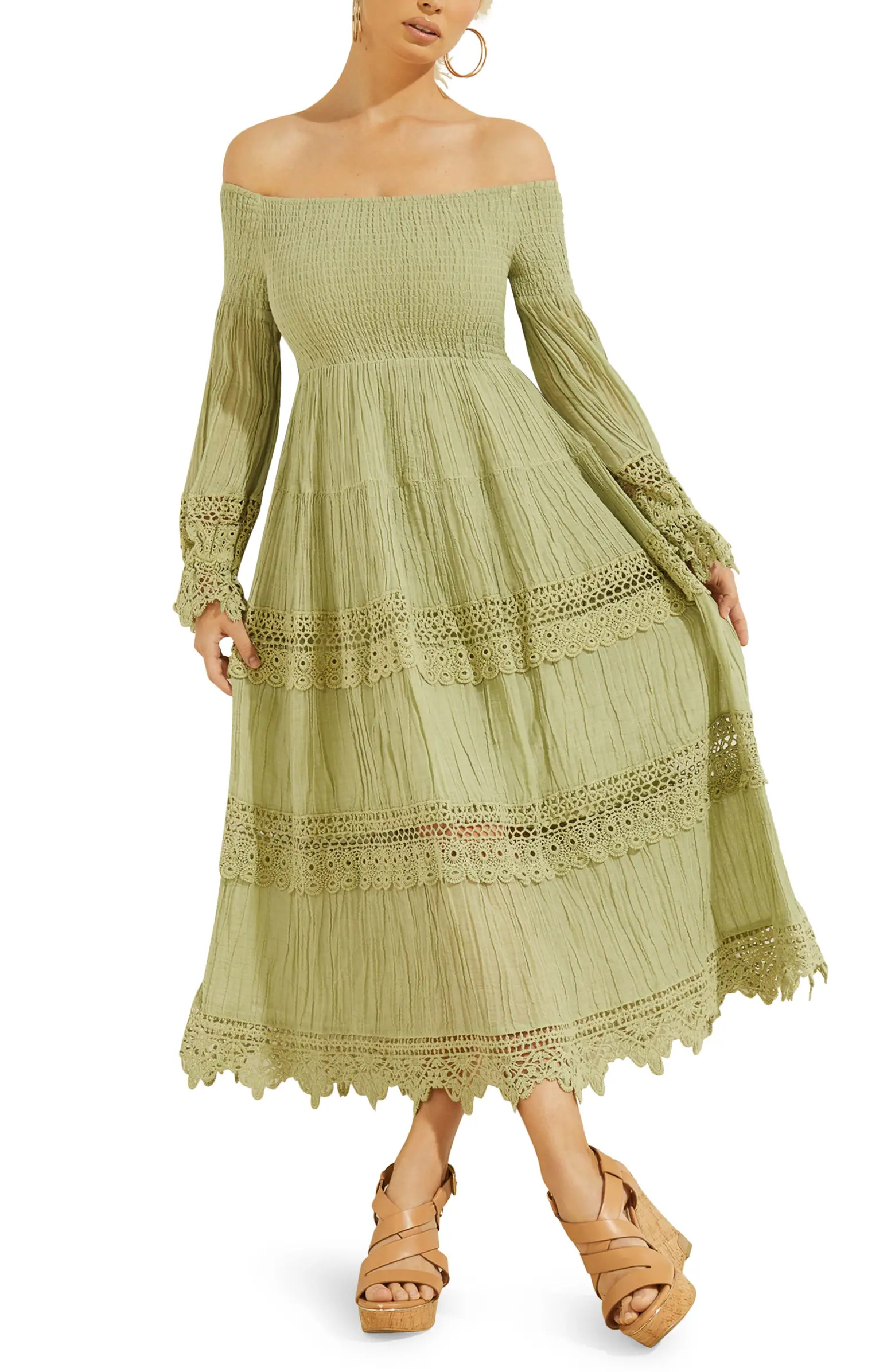 Amberlee Off the Shoulder Long Sleeve Dress | Nordstrom