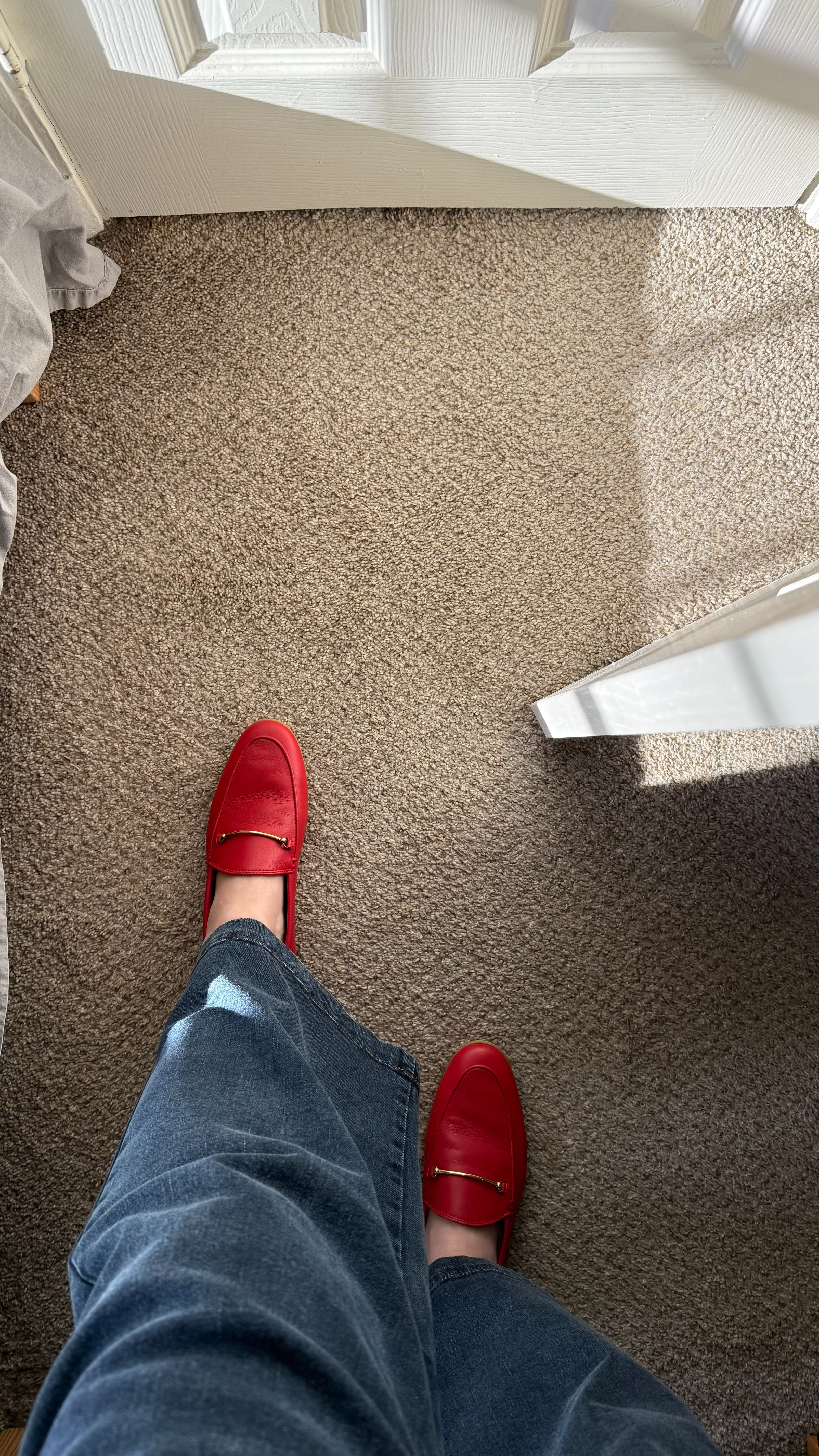 It's a red loafer kind of day 

 #LTKdayinmylife #LTKootd #LTKPetite