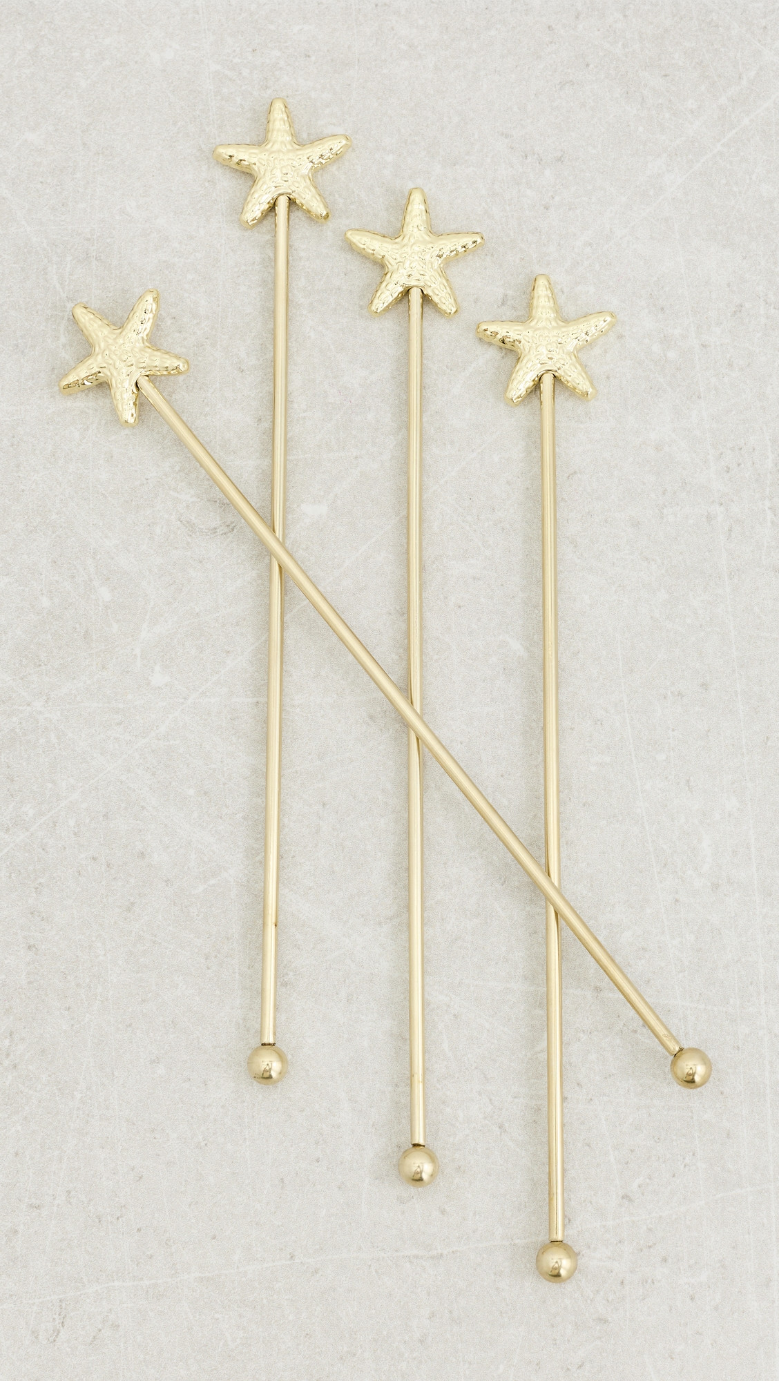 The Favorites Marine Life Drink Stirrers Gold One Size | Shopbop