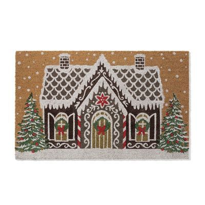 Gingerbread Manor Coco Door Mat | Frontgate | Frontgate