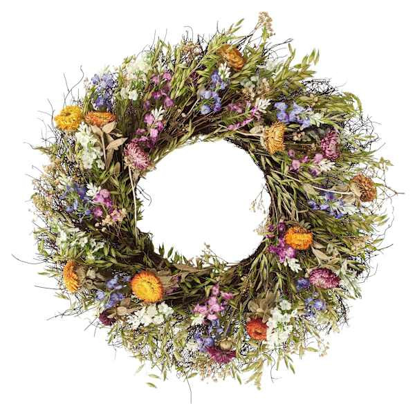 Mixed Dried Floral Wreath, 22" | At Home