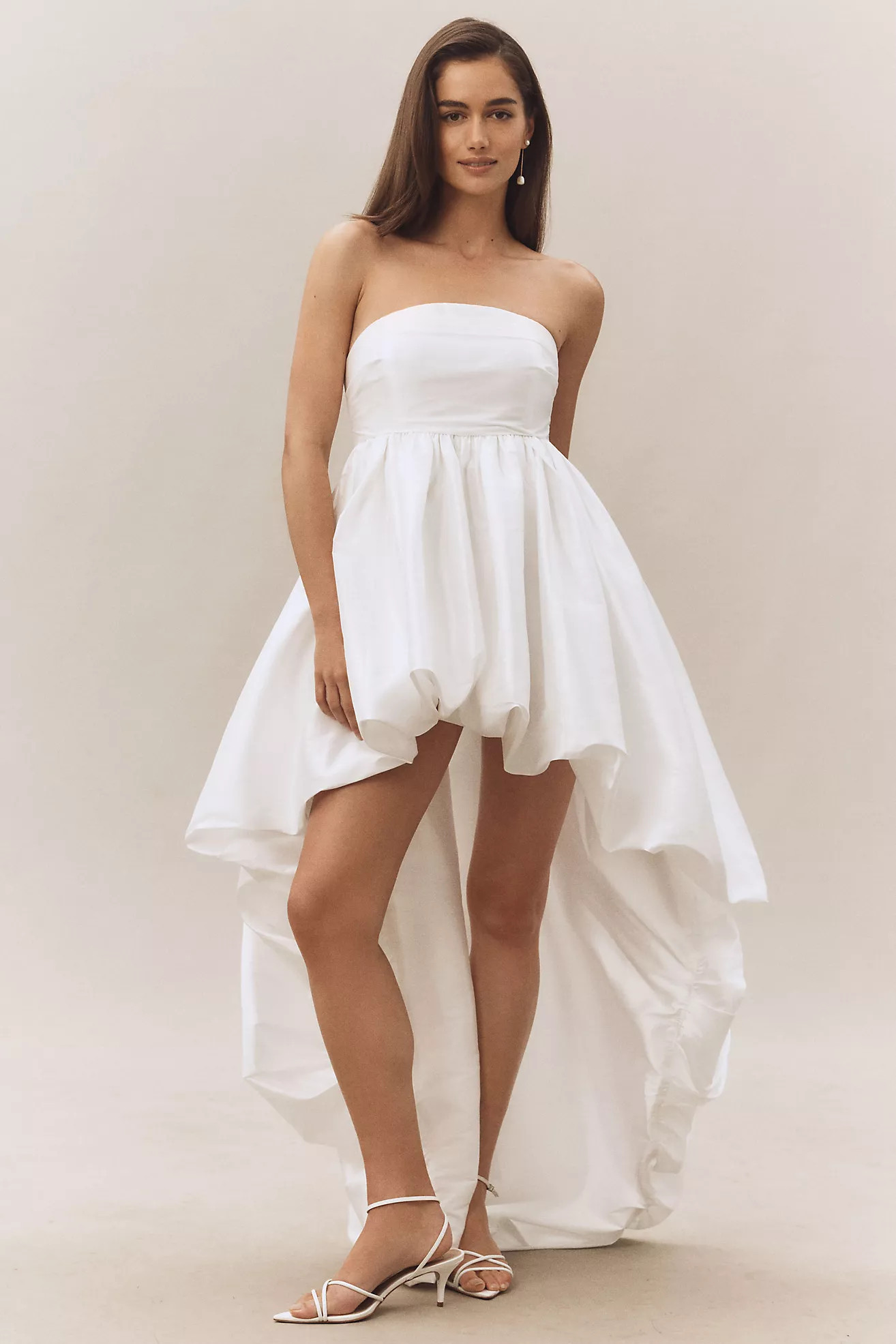 Atsu Taffeta Strapless High-Low Bubble-Hem Dress | Anthropologie (US)
