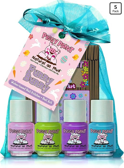 PIGGY PAINT 100% Non-toxic Girls Nail Polish - Safe, Chemical Free Low Odor for Kids, Funny Bunny | Amazon (US)