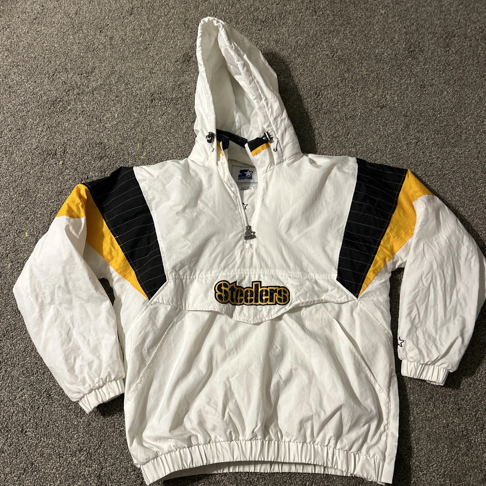 Vintage Pittsburgh Steelers StarterPullover 1990s Jacket Large Hoodie | eBay US