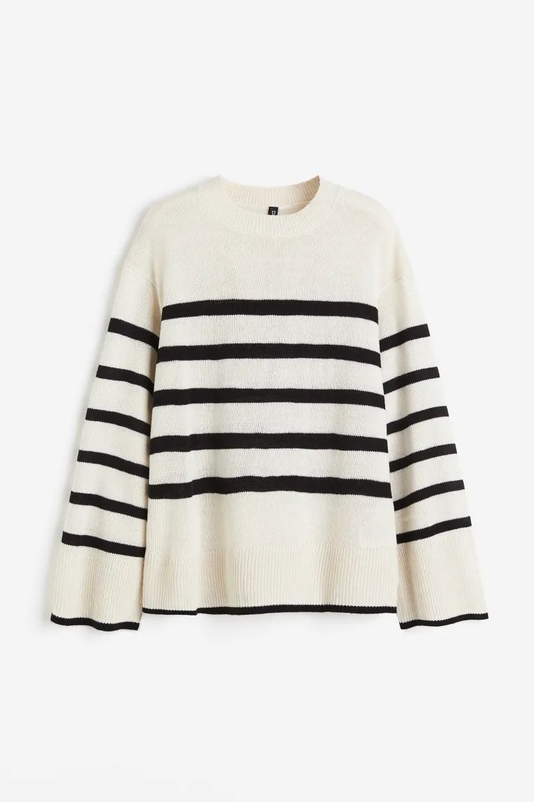 Sweater - Light beige/striped - Ladies | H&M US | H&M (US + CA)