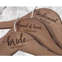Custom Bridal Hanger, Wedding Hanger, Bride Hanger, Bridesmaid Hangers, Wedding Name Hangers, Wood H | Etsy (US)