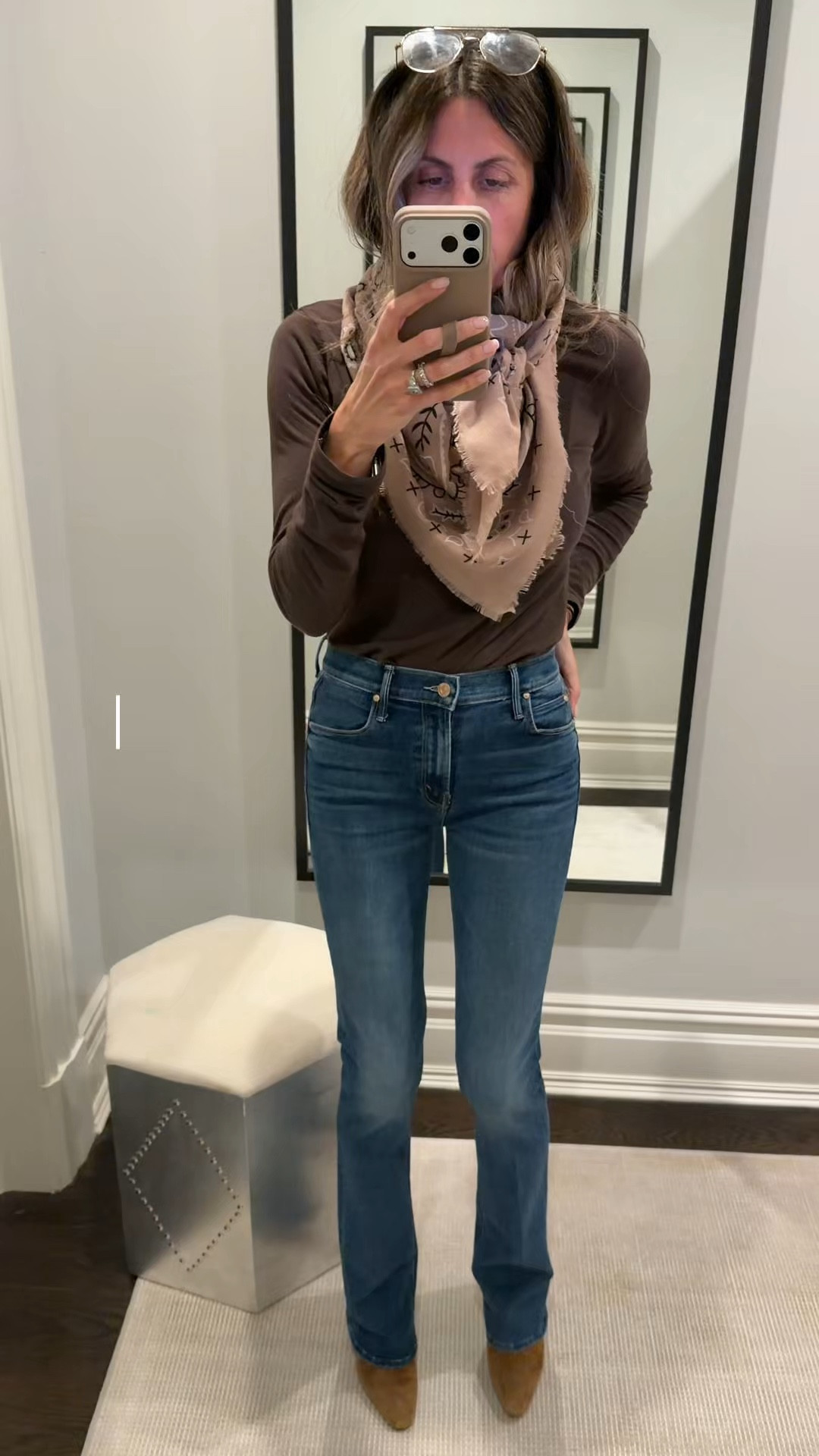 My Bandana scarf obsession continues on… this Brand Bar bandana scarf comes in a ton of colors and I’m obsessed! I’m def Buying another one✨

#LTKOver40 #LTKgrwm #LTKootd