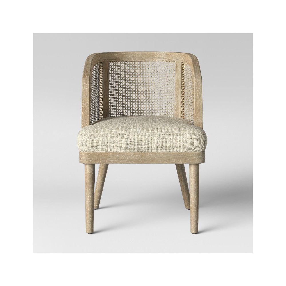 Juniper Cane and White Washed Wood Barrel Chair - Opalhouse | Target