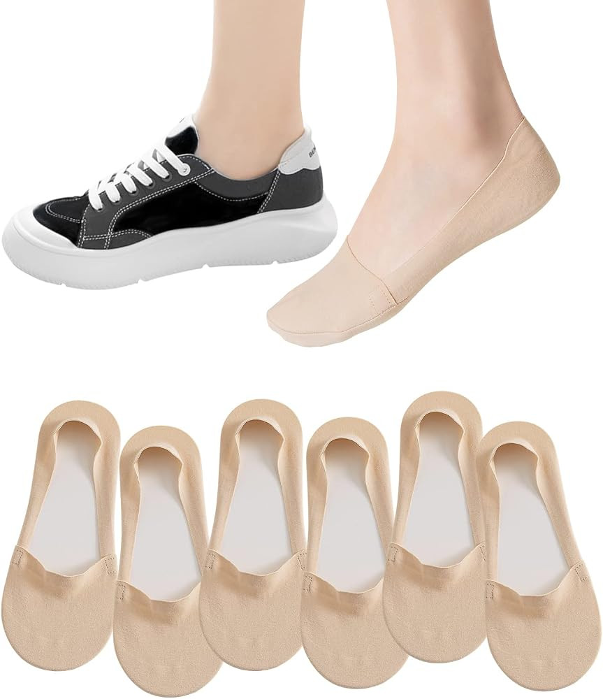 5/6 Pairs No Show Socks Womens Low Cut Liner Non Slip Invisible Hidden Socks for Womens Girls Fla... | Amazon (US)