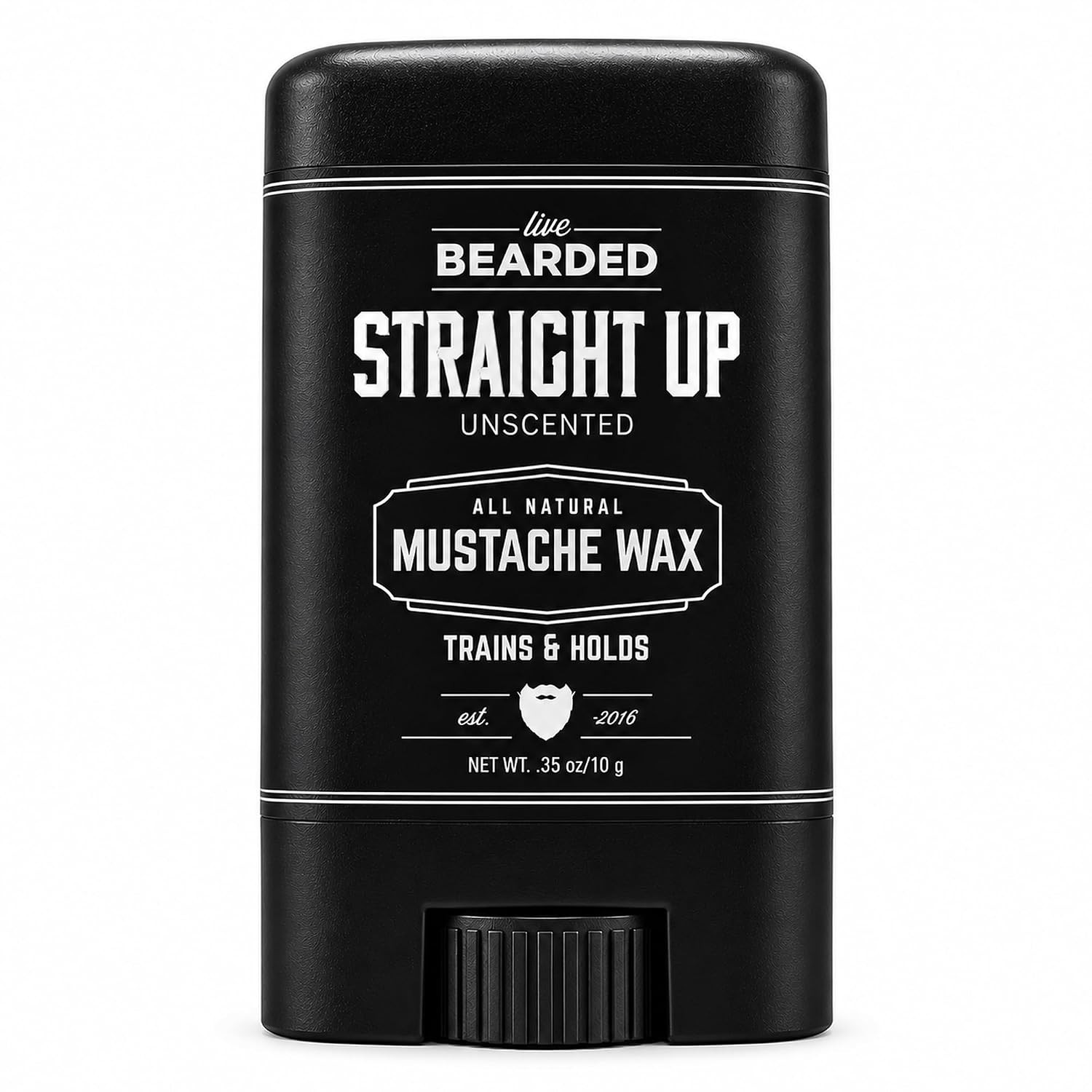 Live Bearded® Mustache Wax Stick, Straight Up, Unscented, 0.35 oz | Amazon (US)
