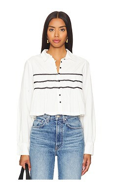Free People Lace Lover Blouse in Optic White from Revolve.com | Revolve Clothing (Global)