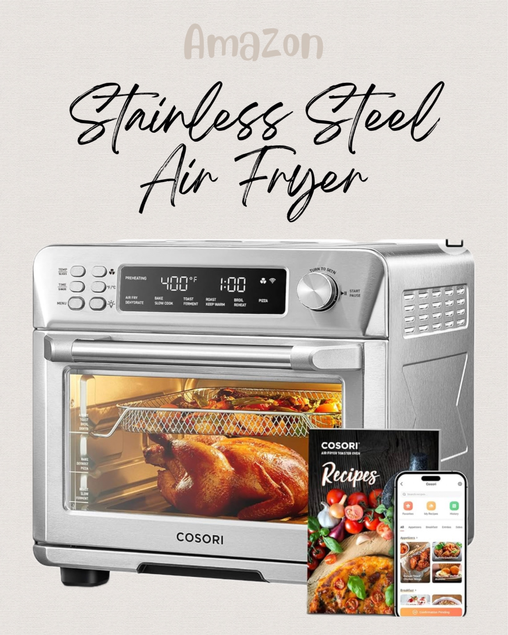 Amazon Air Fryer- non toxic stainless steel. So many settings and can be controlled using phone

#LTKsalealert #LTKhome