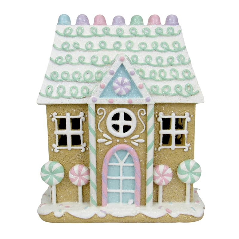 Mrs. Claus' Bakery Gingerbread House with LED Light, 8" | At Home