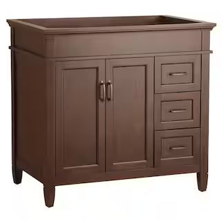 Ashburn 36 in. W Bath Vanity Cabinet Only in Mahogany | The Home Depot