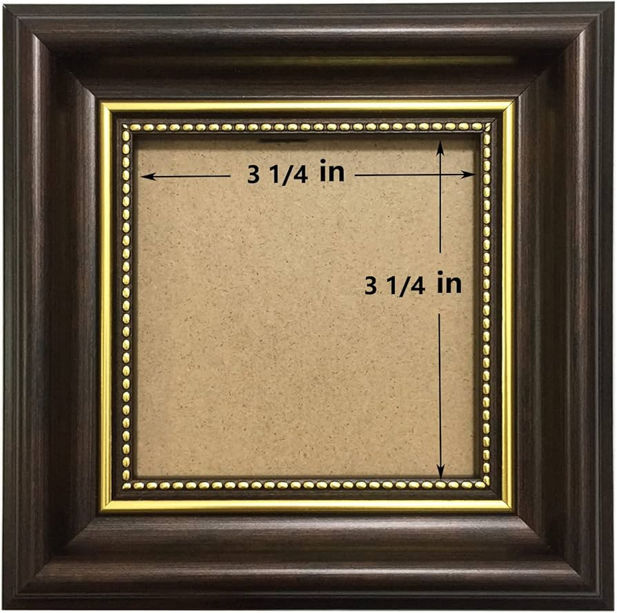 FRAMEWOLD 4x4 Photo Frame Brown Picture Frame Desktop Display Mount on The Wall.Plexiglass Panel ... | Amazon (US)