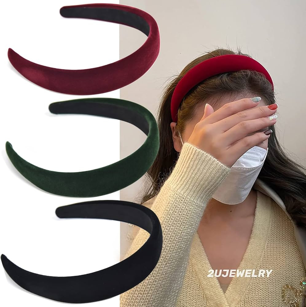 wifreo Velvet Wide Headbands for Women Soft Headbands Headbands for Women Girls Fashion No Slip H... | Amazon (US)