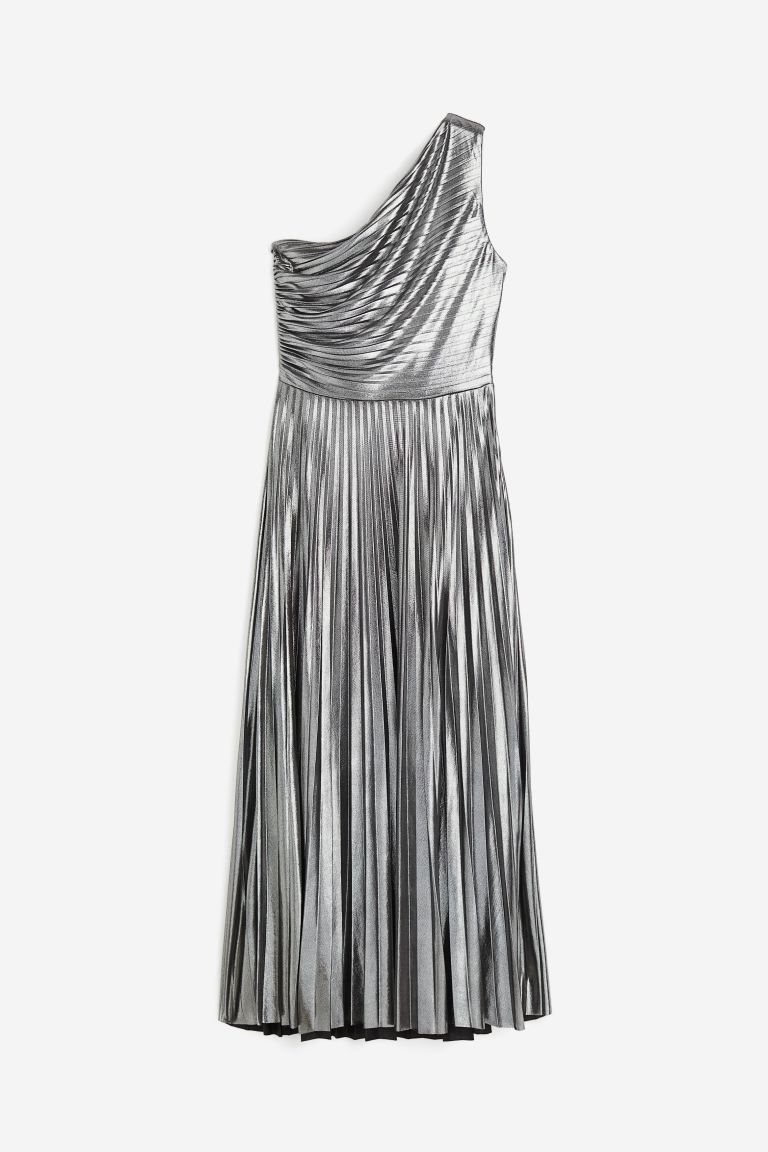 Metallic-coated One-shoulder Dress | H&M (US + CA)