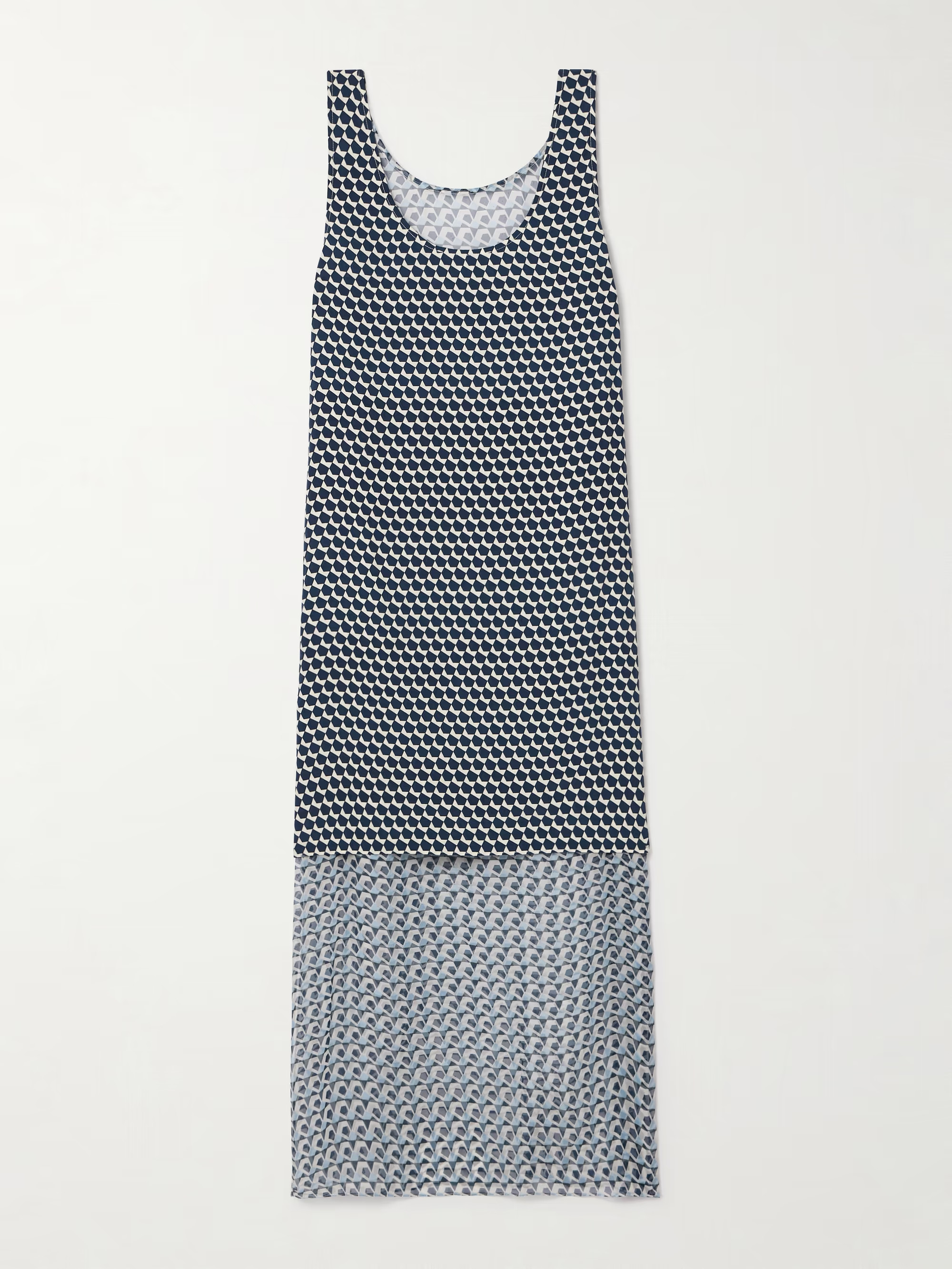 Claudette layered printed silk and silk-chiffon midi dress | NET-A-PORTER (US)