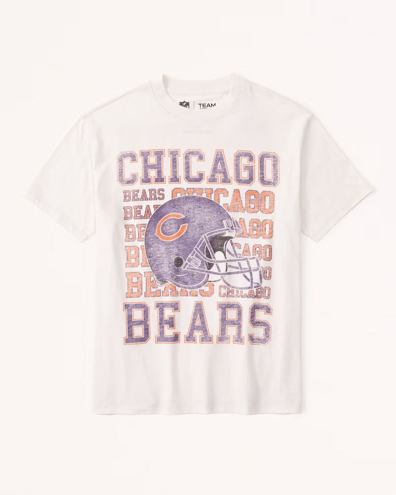 Oversized Boyfriend Chicago Bears Graphic Tee | Abercrombie & Fitch (US)
