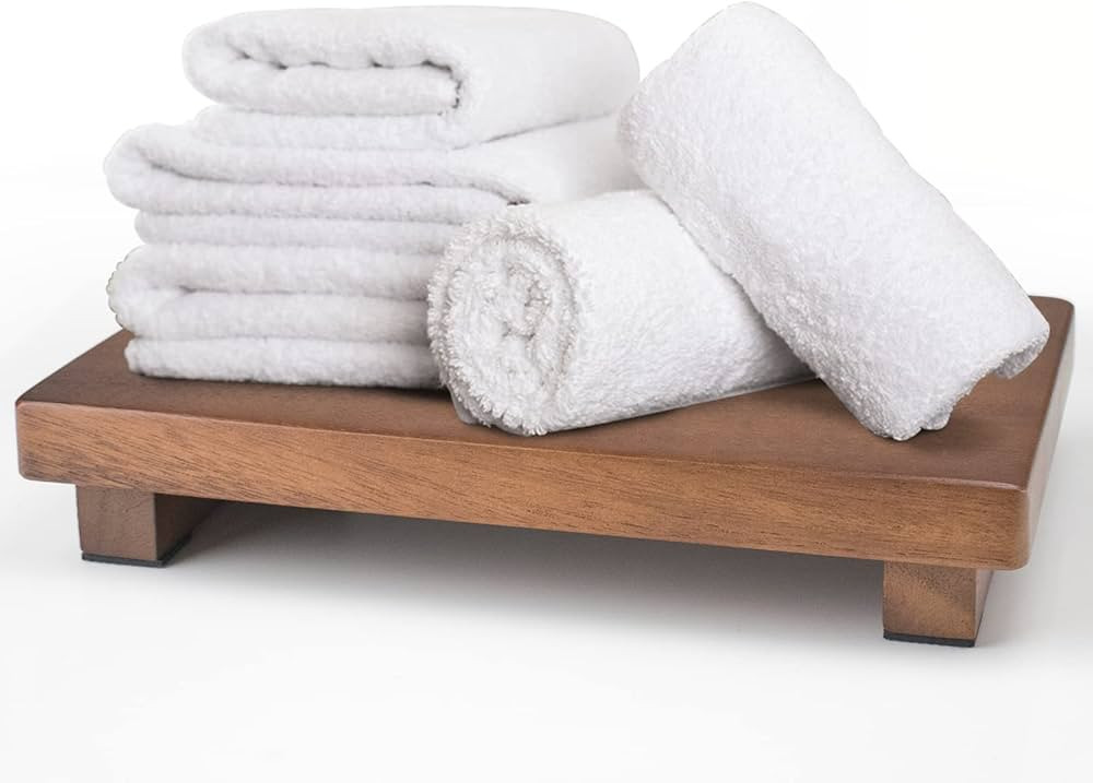 Walnut Wood Pedestal Stand, Wooden Soap Tray Farmhouse Decor Wood Riser Display for Bottle Plant ... | Amazon (US)