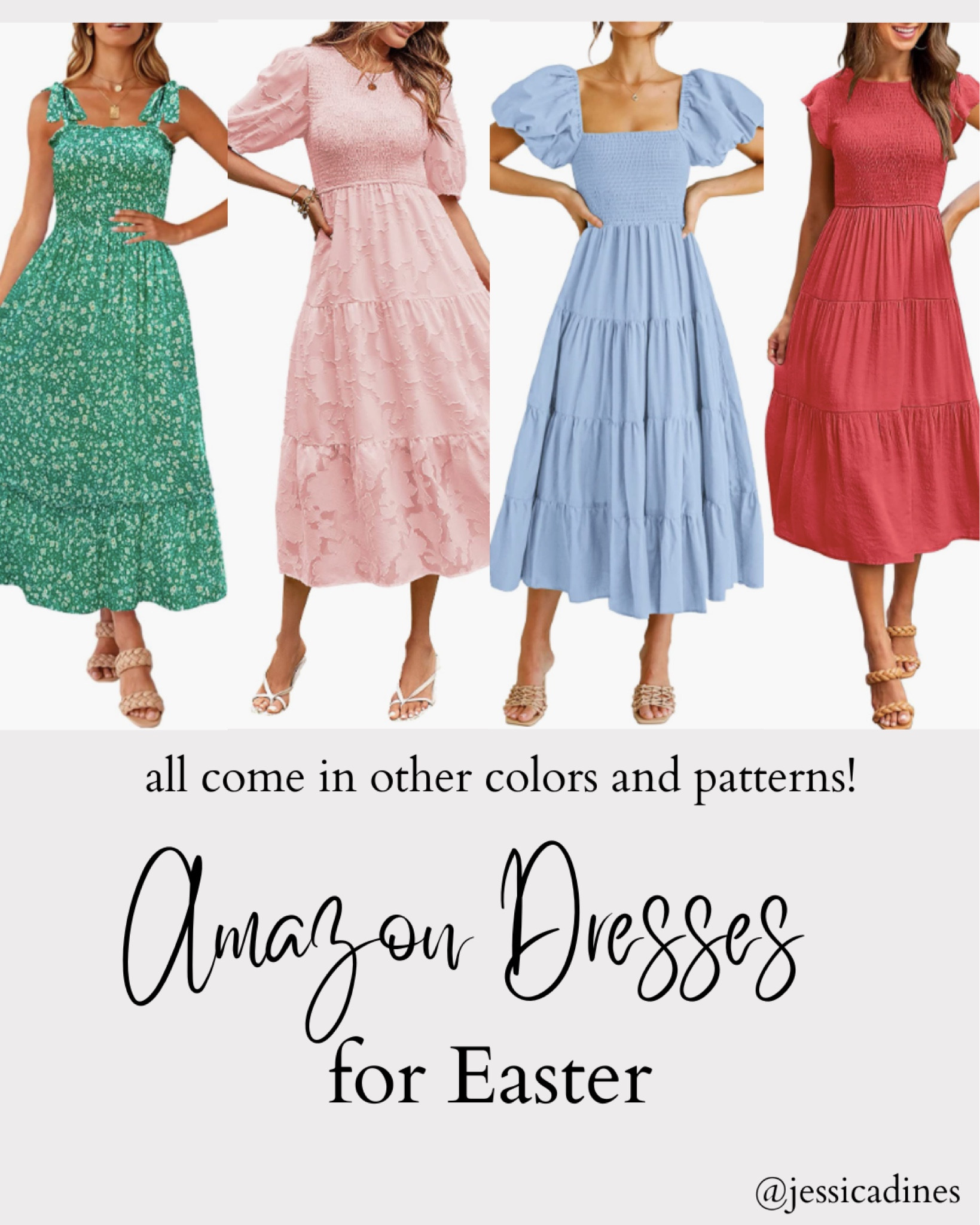 Amazon Easter dresses. Ships fast and each dress comes in multiple colors and patterns. 🤍

#LTKunder50 #LTKwedding #LTKstyletip