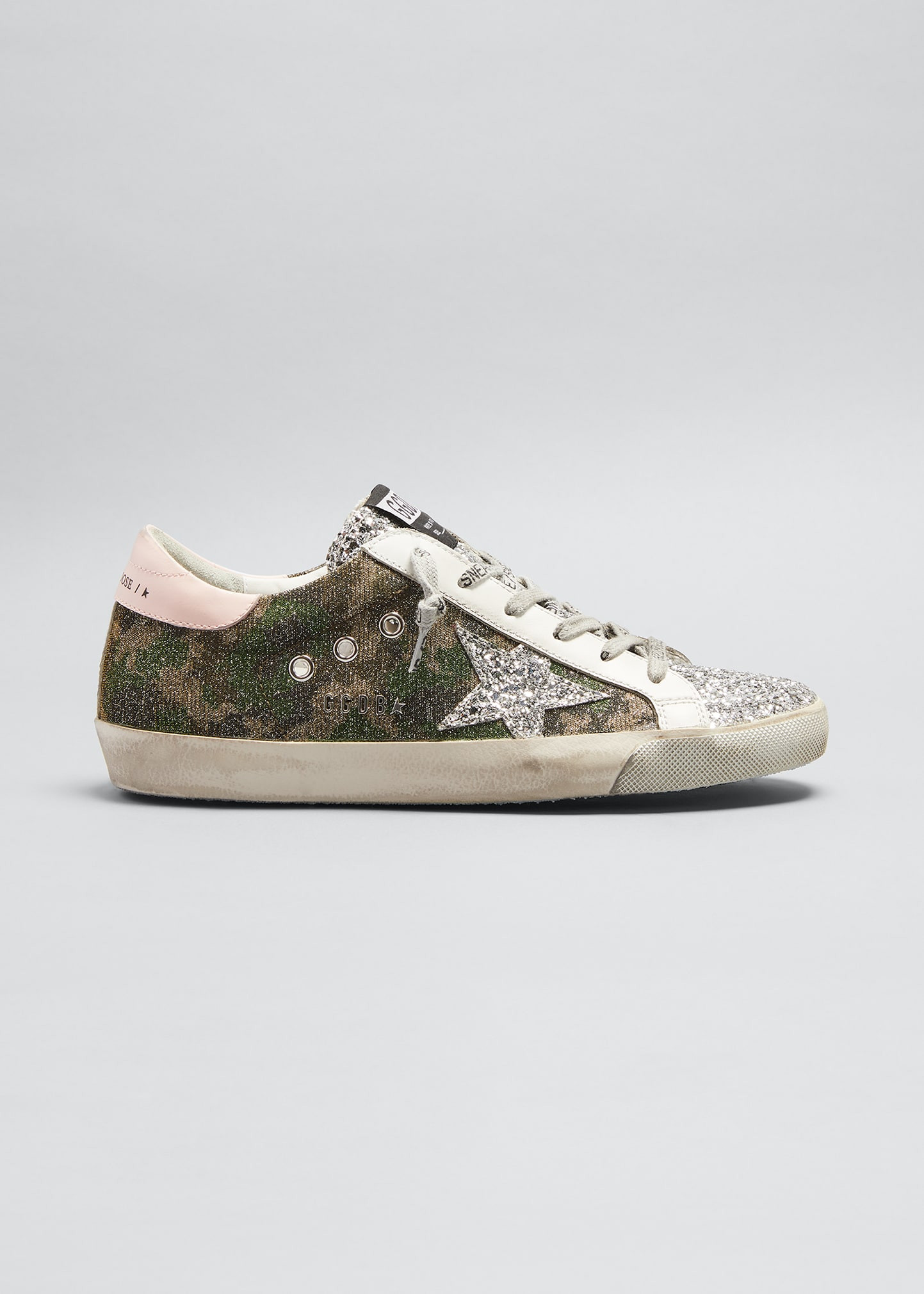 Superstar Camo Glitter Low-Top Sneakers | Bergdorf Goodman