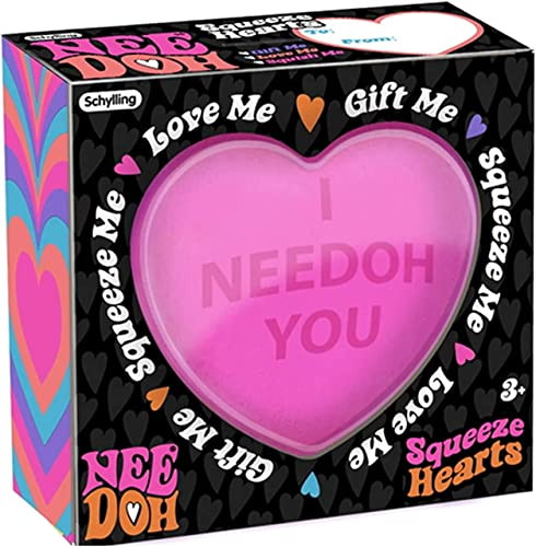 Schylling NeeDoh Squeeze Heart - Sensory Fidget Toy - Assorted Colors - Ages 3 to Adult (Pack of 1) | Amazon (US)