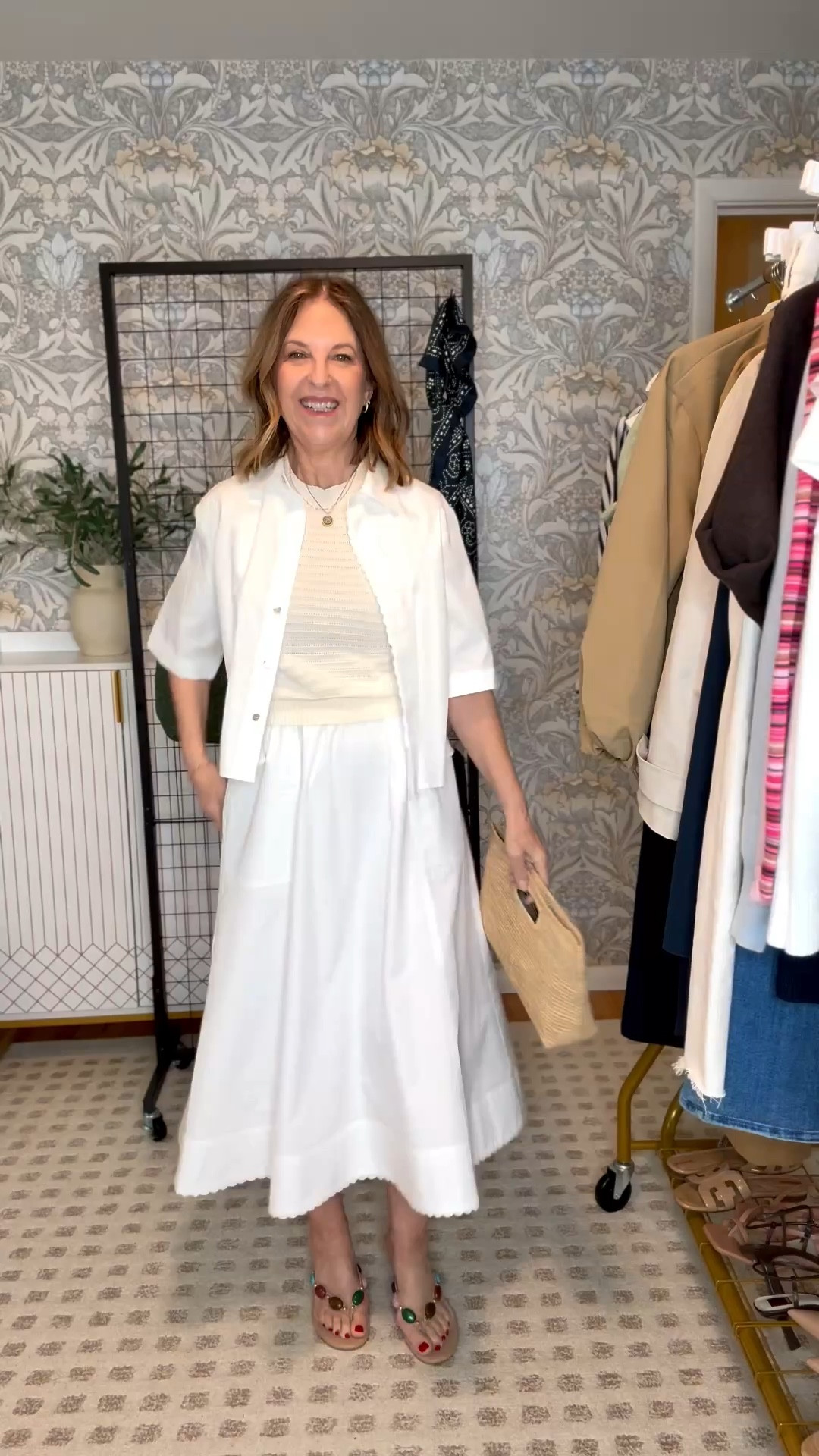 Love this skirt set. It's easy to have a chic neutral outfit ot yo add bright colors.  
Skirt & top runs big, I sized down to an Xx Small.

#LTKootd #LTKSaleAlert #LTKOver40