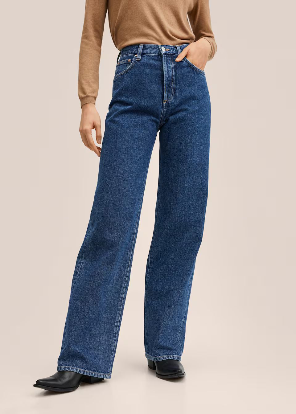 High waist straight jeans -  Women | Mango USA | MANGO (US)