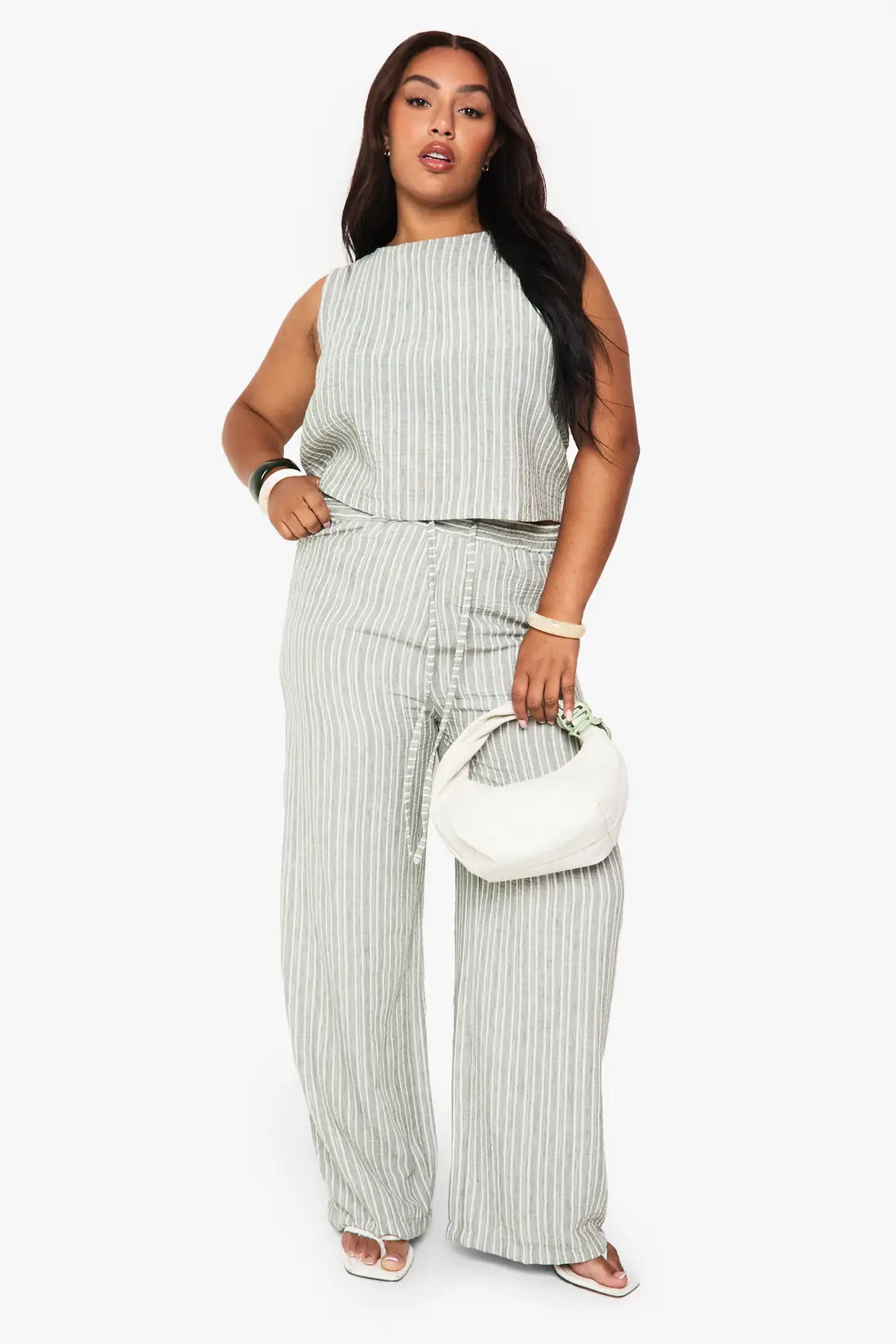 Sage Plus Sleevless Loose Fit Top | Boohoo USA | boohoo (US & Canada)