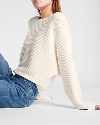 Ribbed Dolman Sleeve Sweater | Express