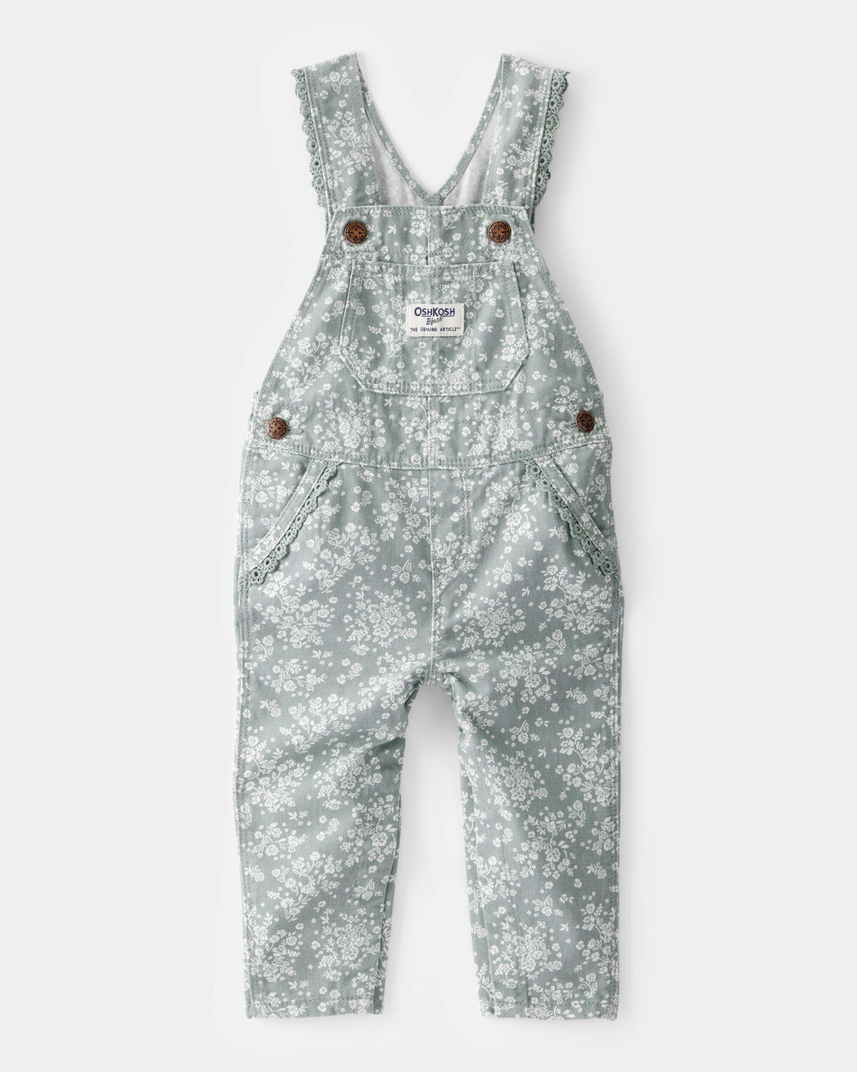 Baby Floral Print Overalls - Green | Carter's Inc