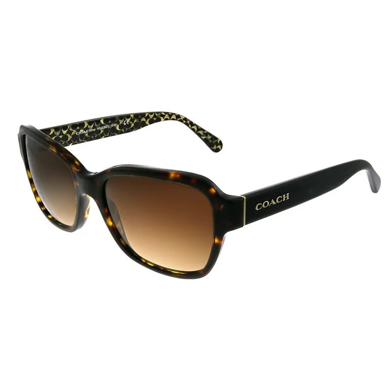 Coach L1010 HC 8232 Plastic Womens Rectangle Fashion Sunglasses Dark Tortoise 56mm Adult | Walmart (US)